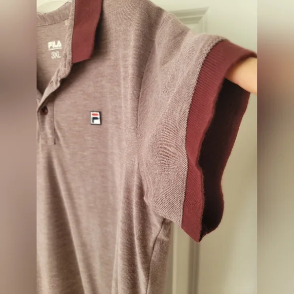 FILA Men's logo embroidered short sleeve polo shirt - Picture 3 of 5